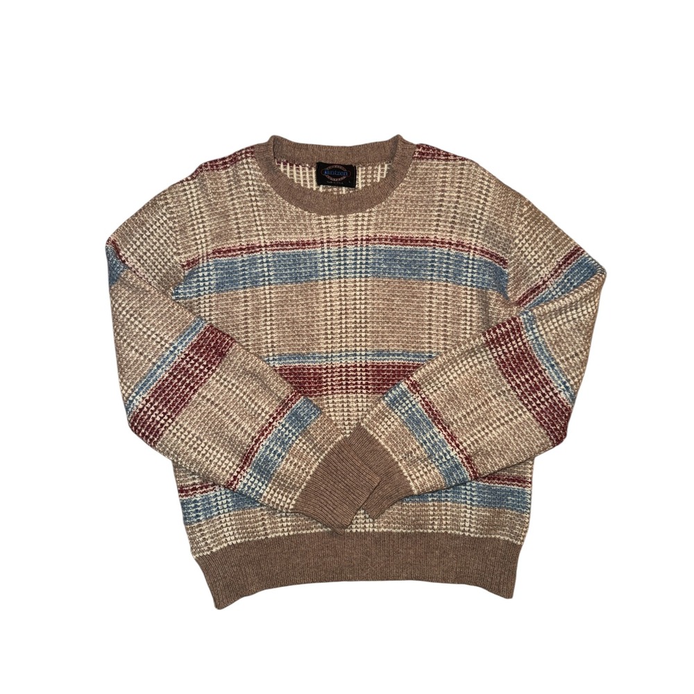 Vintage Jantzen Wool Blend Plaid Sweater Made in‎ USA Women's Large
